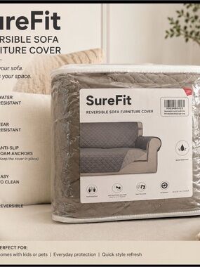 Sure Fit Reversible Sofa Furniture Cover in Taupe